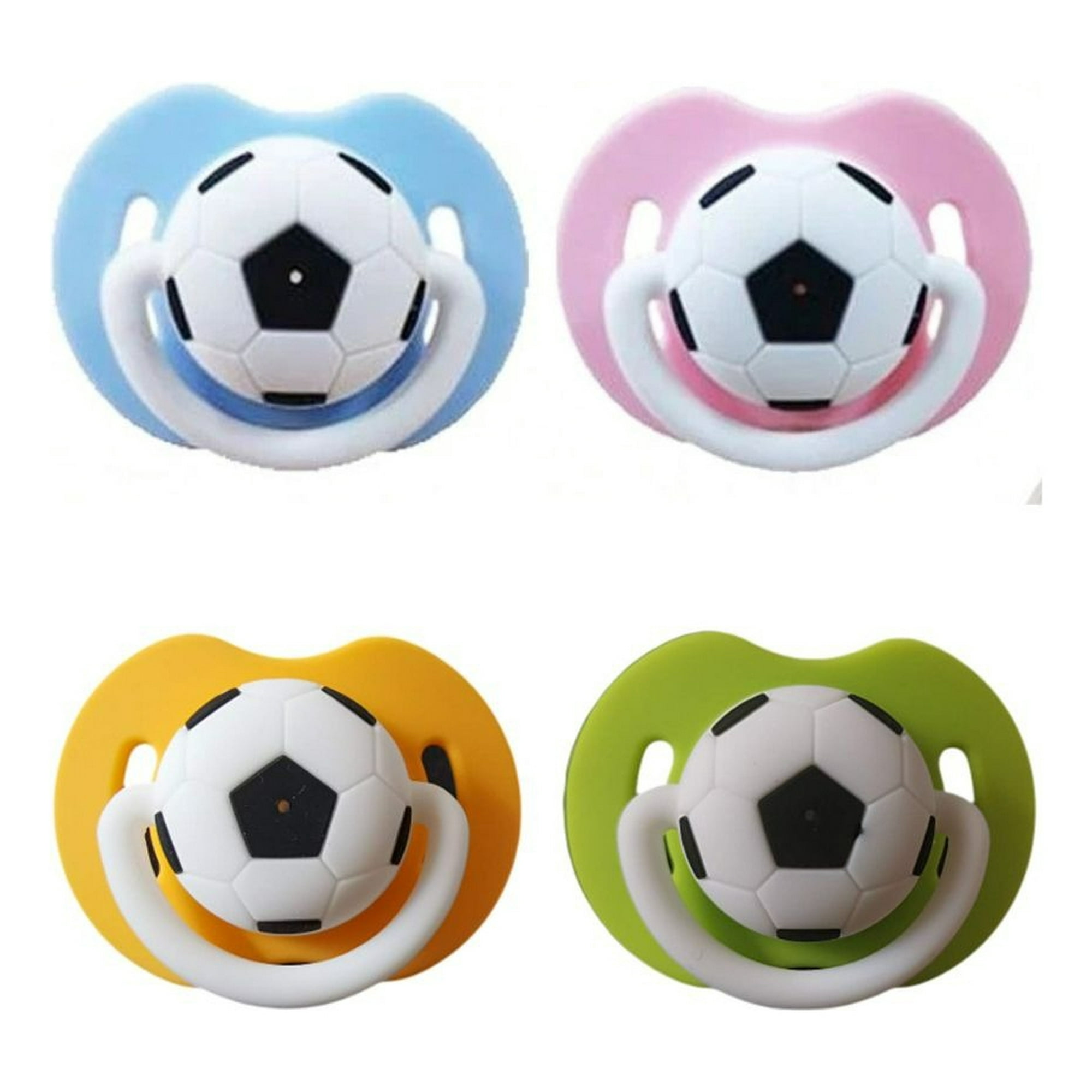 Genérico - Set 5 Chupetes Diseño Divertido Futbol Suave Bebe Lau