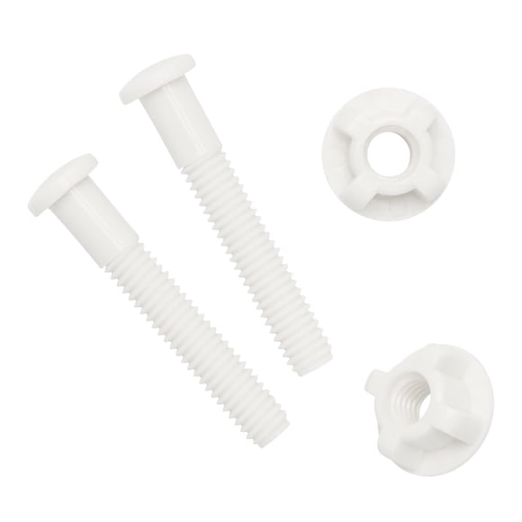 Tornillos de plástico duraderos para asiento de inodoro Qualihome, repuesto