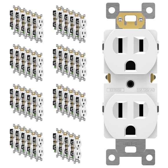 Toma de corriente ENERLITES 15A 125V paquete de 40 unidades blanco