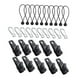thumbnail image 3 of 30x/Set Clips Para Lona Mosquetón Cuerdas Abrazadera De Tienda Para Mochilero Pesca Jardín Cuerda Negra Mosquetón Plateado, 3 of 3