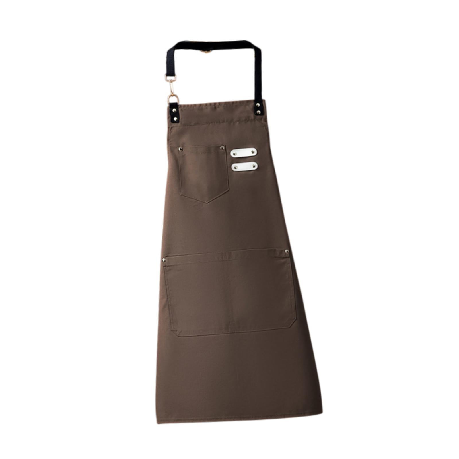 Bothyi - Delantal De Chef Con Pechera, Multiusos, Para Pintor, Artista, Para Jardín, Comercio, Tienda, Color Marrón