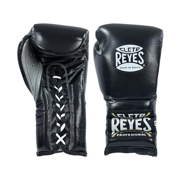 Guantes de boxeo CLETO REYES 14 oz negro con cordones