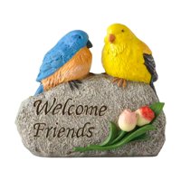 Ioensy - Pájaro En Piedra Figura Escultura House -Housing Decoración Del Hogar Estatua De Jardín De Resina