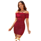 thumbnail image 3 of Vestido Mujer Ajustado Corto Con Volantes Hombros Descubierto, 3 of 7