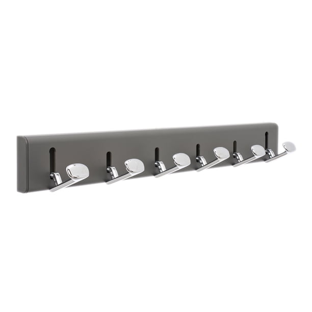 REGALWOVEN 1 Pcs Perchero de Pared, Gancho de Aluminio, Ganchos de Pared para Colgar, Perchero para Sombreros para Entrada, Baño, Dormitorio Gris 17.1*2.2in