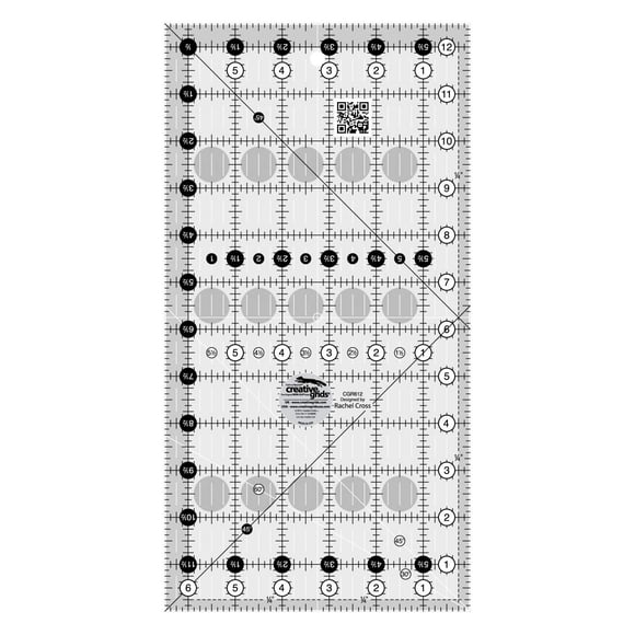 Regla Creative Grids 16 cm × 32 cm Acrílico, Fabricada en EE. UU.