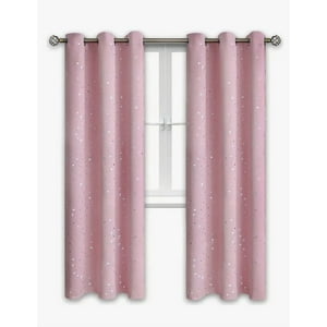 Atlas - Cortina Infantil Semi Blackout 2 Paños Rosado Claro