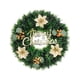 thumbnail image 2 of Corona Navideña Colgante Para Puerta Principal, Decoración De árbol De Navidad, Regalos De Navidad, Tres Flores Doradas, 2 of 3
