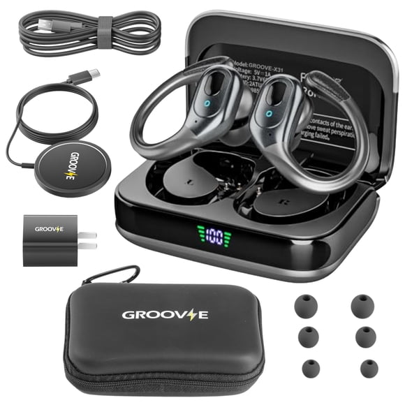 Audífonos inalámbricos Groove 80H con hasta 80 h de reproducción, impermeables IPX7