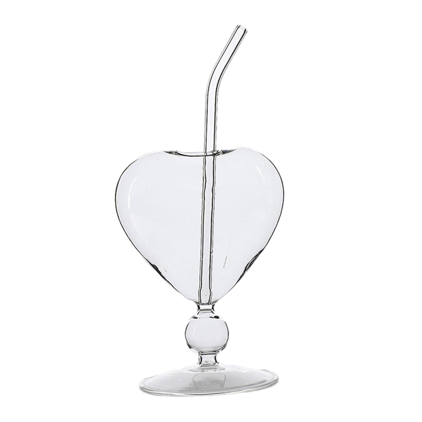 Bothyi - Copa De Cóctel De 300Ml, Copa De Vino Transparente Creativa Con Forma De Corazón 3D Para Vacaciones En Club Ktv