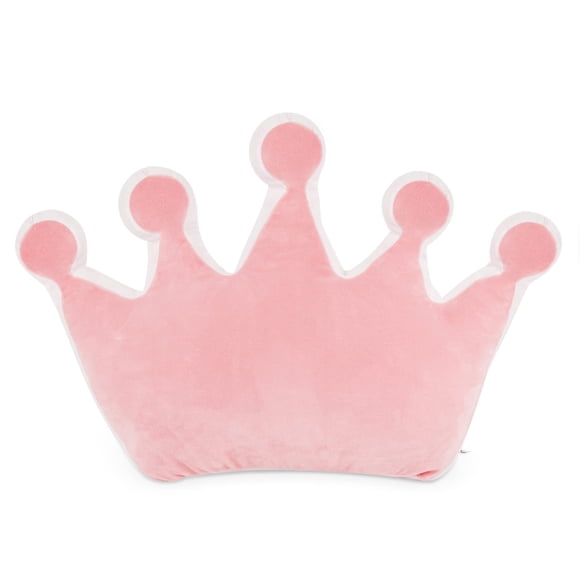 Cojín Fitlyiee 42 cm forma de corona rosa