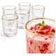 thumbnail image 1 of Set de 6 Vasos de Vidrio Texturizado con Borde Dorado, 1 of 9