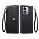 thumbnail image 1 of Funda Billetera con Cierre para [Xiaomi Redmi Note17] con Tarjetero, Soporte y Correa de ManoNegro, 1 of 5
