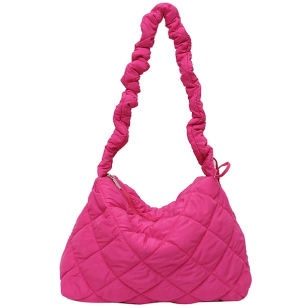 Bolso de mano acolchado para mujer, ligero y acolchado, tipo hobo, 2023, con pliegues en forma de nube.