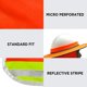 thumbnail image 4 of Casco con visera para el sol, sombra para cuello, diseño de lobo, alta visibilidad, naranja, 4 of 8
