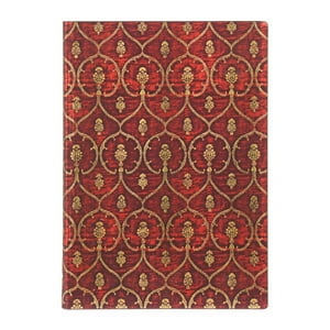 Paperblanks - Libreta Red Velvet Midi Lineas Tapa Flexible