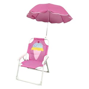 Ioensy - Silla De Camping Para Niños Con Sombrilla, Práctica Y Portátil Para Viajes Al Aire Libre En El Jardín, Helado