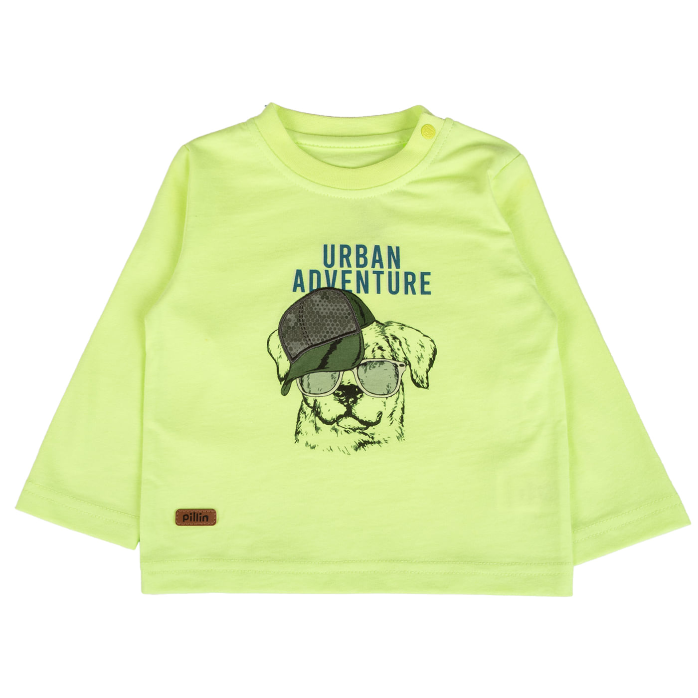 Polera Bebé Niño Verde Pillin
