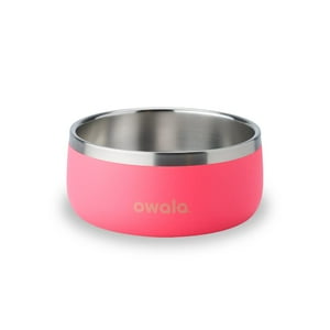 Cuenco Para Mascotas Owala Durable De Acero Inoxidable, 700 Ml, Para Perros, Color Rosa