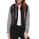 thumbnail image 2 of INSPIRE CHIC Chaqueta de Mujer de Mezclilla Lavada con Mangas en Contraste, Capucha con Cordón, Botones, Talla XL, Negro, 2 of 6