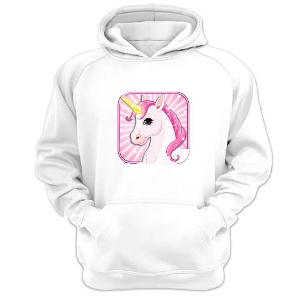 Genérico - Polerón Canguro Unicornio Blanco Talla Xl Unisex