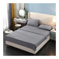 Genérico - Juego De Sábanas 500 Hilos King - Gris