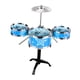 thumbnail image 3 of Juego de batería de jazz para niños, percusión portátil, iluminación musical, mini batería educativa temprana para niños, niñas en edad preescolar, re Azul, 3 of 5