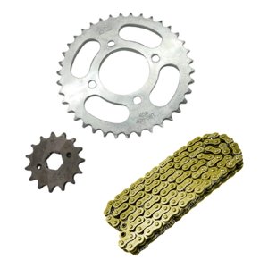 Genérico - Kit De Transmision Para Moto Zongshen Rx1 C/ Cadena Dorada