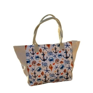 Auckland Outdoor - Bolso Playa Lona Algodon Anclas Con Cierre Fuelle Grande Multicolor 1