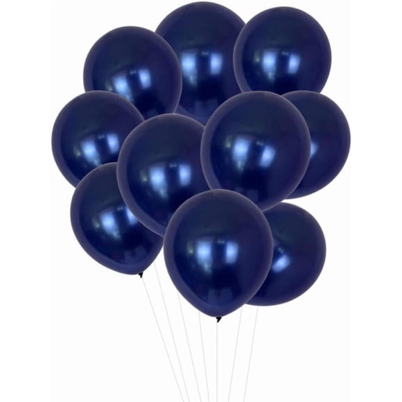 Balloon JHESAO, paquete de 200 unidades, color azul marino, 5 pulgadas, perla, látex
