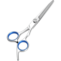 Genérico - Tijera Peluquero Filo Navaja Profesional Color Azul