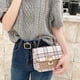thumbnail image 2 of Bolsos de mujer Bolso cuadrado pequeño a cuadros Bolso bandolera con cadena de moda para mujer, 2 of 5