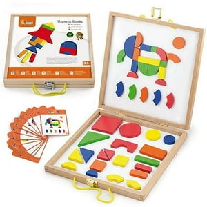 Viga - Juguete Madera Didactico Formas Magneticas Con Maleta