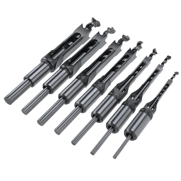 Juego de brocas cincel para mortajar YaeKoo de 7 piezas para carpintería HSS
