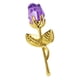 thumbnail image 5 of Rosa De Cristal, Regalo De Flores, Regalo De Boda, Navidad, Romántico Para Mujeres, Su Abuela, Dorado, Morado, 5 of 5