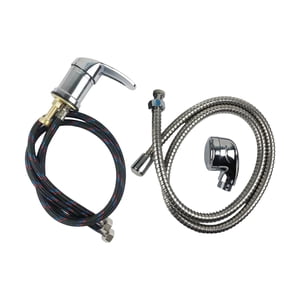 Magideal - Grifo De Champú Para Salón, Cabezal De Ducha De Mano, Repuesto Profesional De Alta Presión, Fregadero De Salón Para Champú, Tazón De Cama, Tubería De Negro Con Cabeza De Tubo