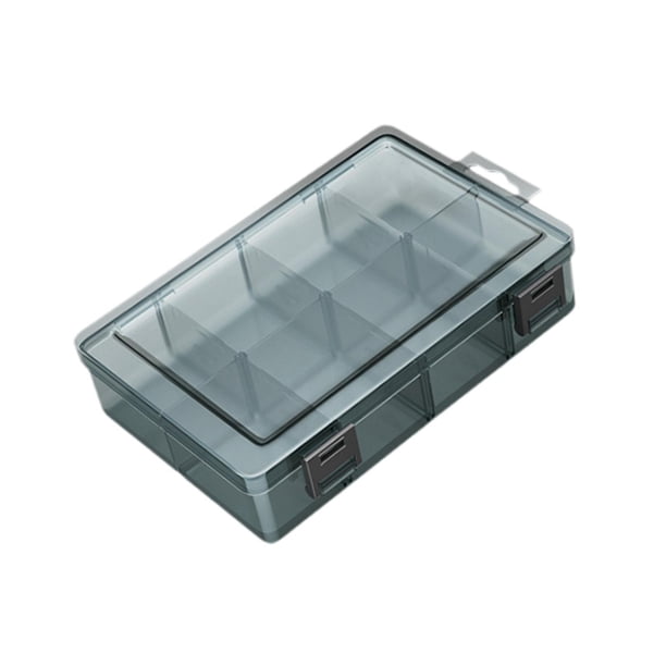 Organizador De Tornillos, Contenedor De Almacenamiento Para Garaje Con Tapa, Caja De Herramientas Para Joyería, Tornillos, Tuercas, 8 Rejillas