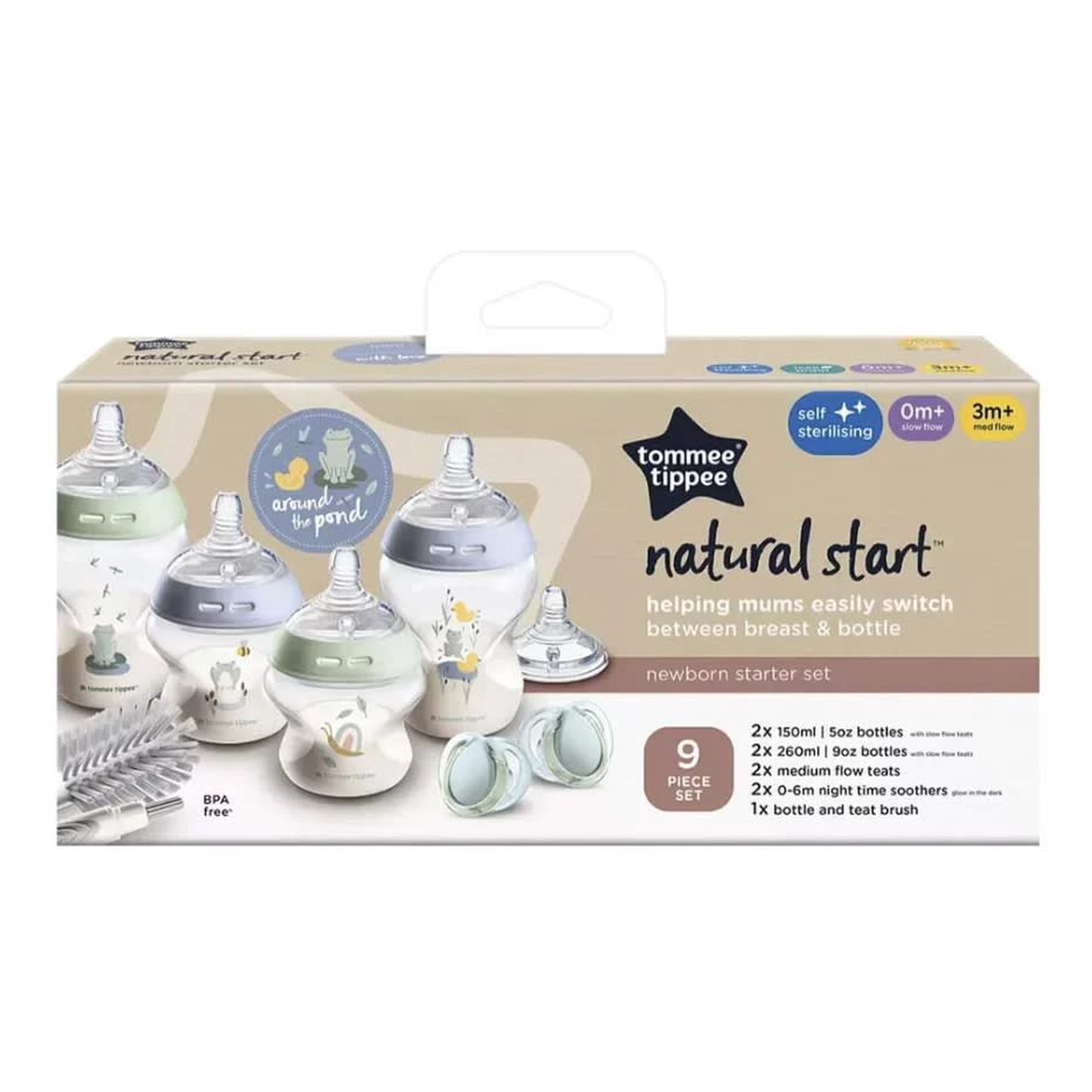 Tommee Tippee - Set De Inicio Lactancia Recien Nacido Natural Start Azul