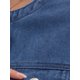 thumbnail image 5 of INSPIRE CHIC Chaqueta de Jean Recortada para Mujer sin Cuello 2025 Occidental de Manga Larga Chaquetas de Mezclilla S Azul, 5 of 6