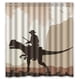 thumbnail image 1 of Cortina de ducha con diseño de dinosaurio Utopia Shadow, con ganchos, tamaño 66 x 72 pulgadas, 1 of 3