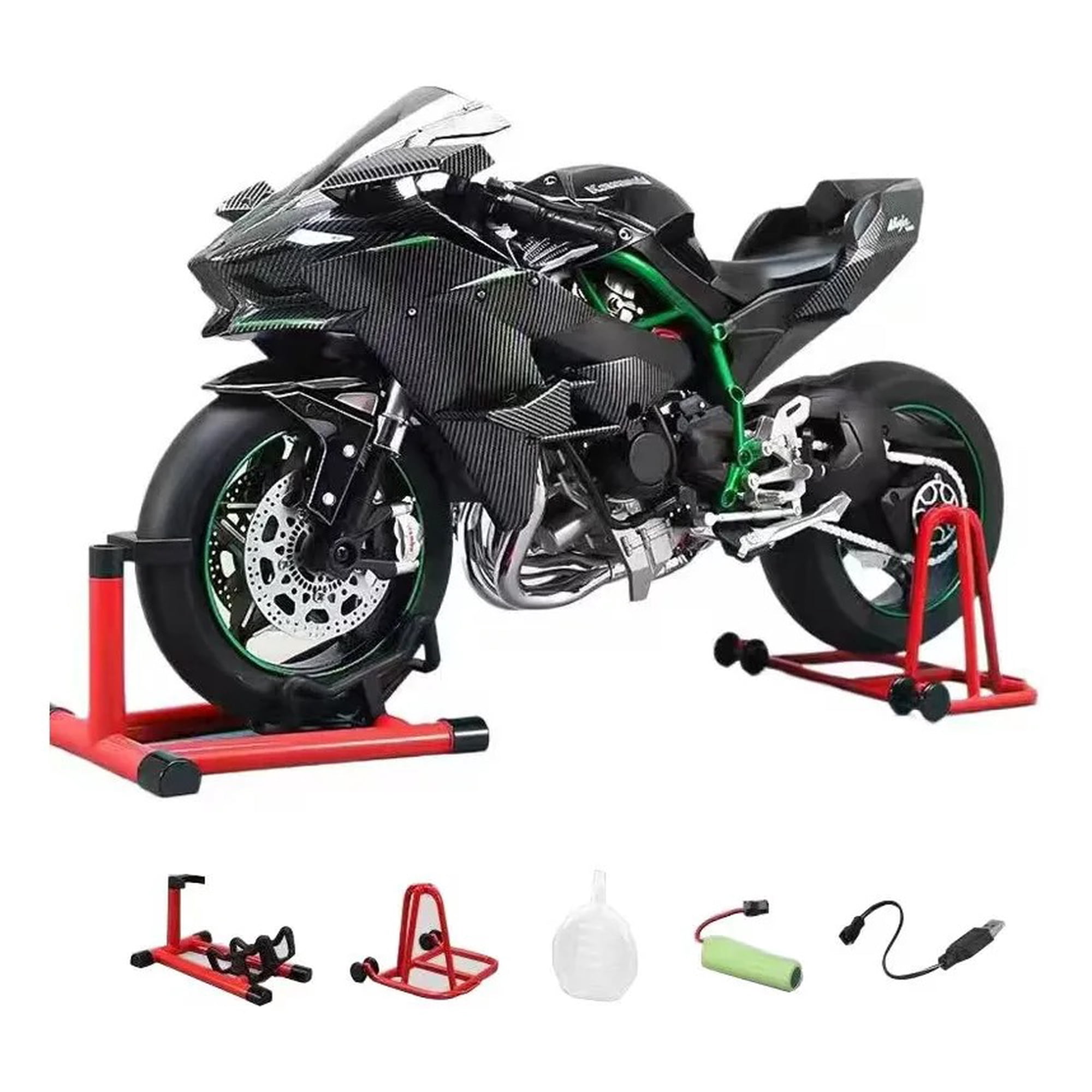 D&m - Motocicleta Fundida Por Inyección 1:6 Escala Para Kawasaki H Blackgiftbox