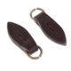 thumbnail image 4 of Vintage PU cuero Zipper Pull Zipp Puller Forma de hoja Costura Sujeción Café, 4 of 5