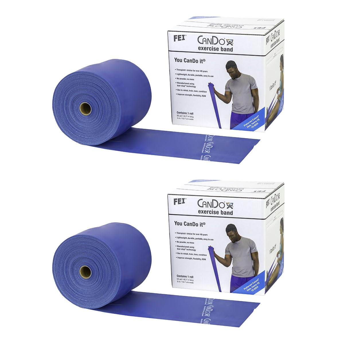 Banda De Ejercicio Cando Twin-pak Blue 100 Yard