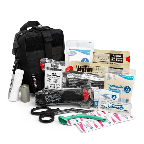 IFAK Kit Scherber Premium Trauma Pack con torniquete CAT negro