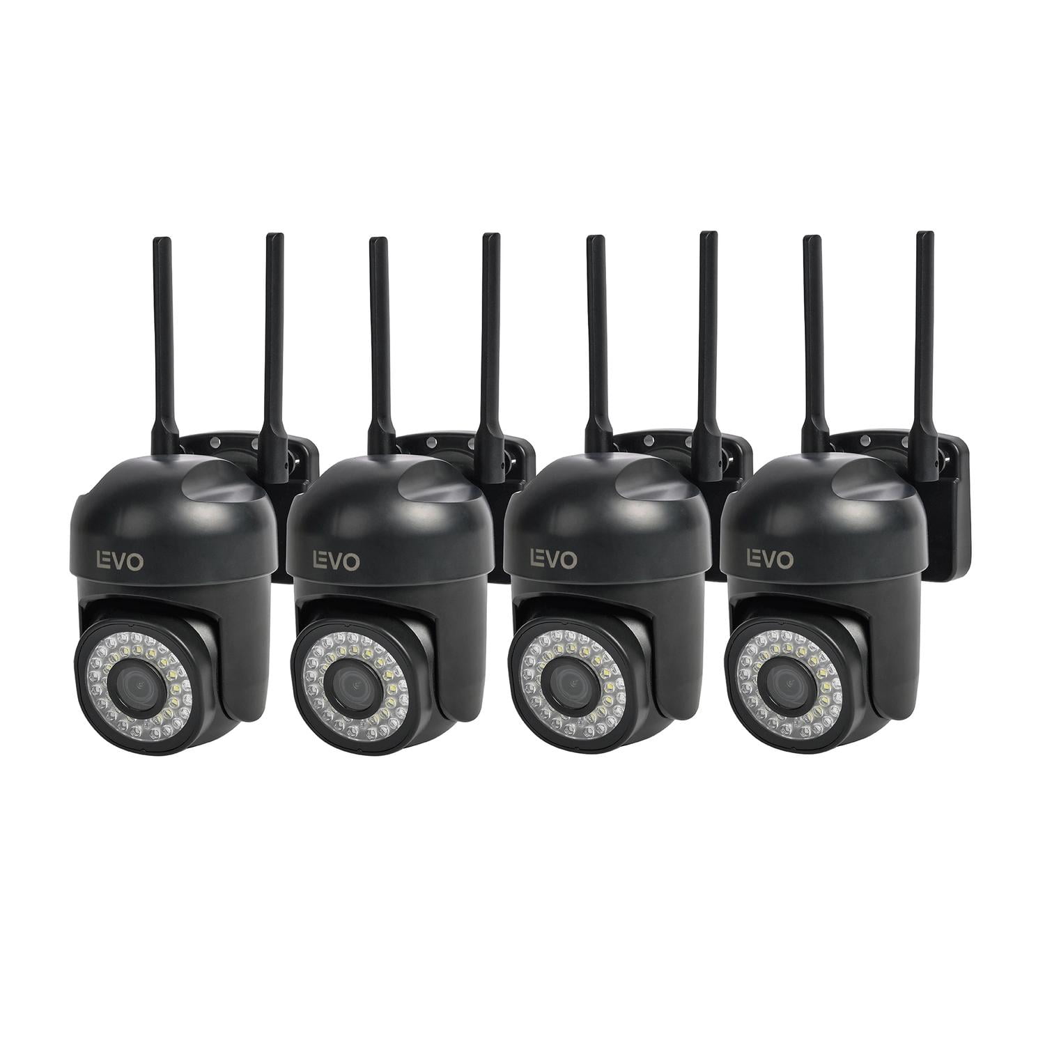 Pack 4x Cámara De Seguridad Wifi 5g 2mp Guardpro X5 Levo Negro Negro