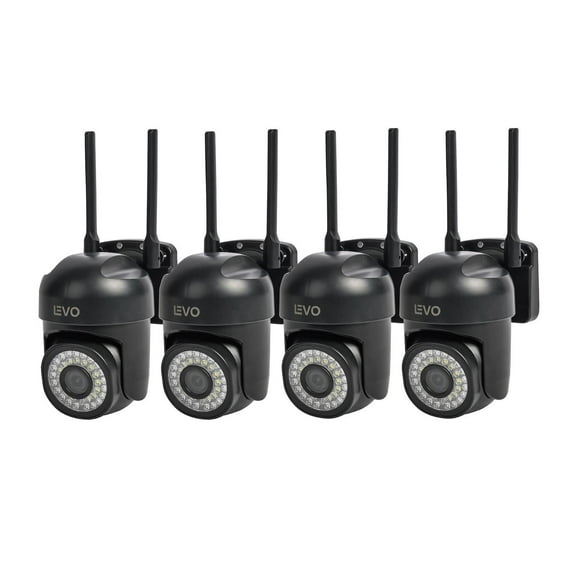 Pack 4x Cámara Seguridad Wifi 5G 2MP Guardpro X5 Negro LEVO