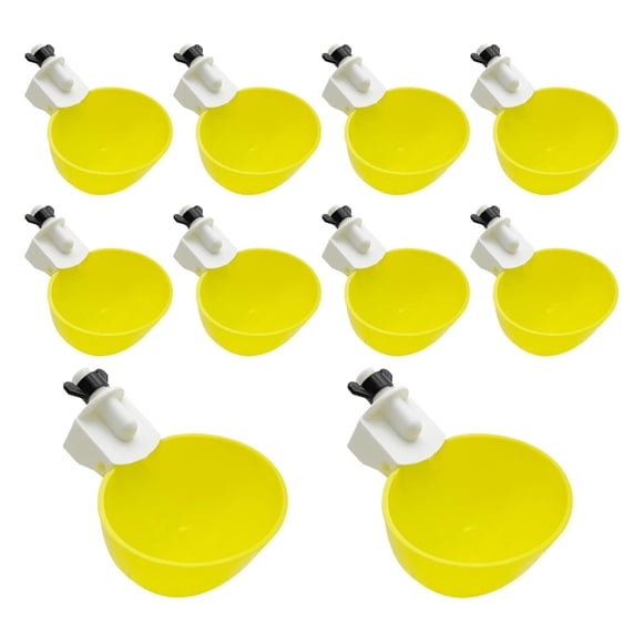 10 Uds. De Vasos Para Beber Agua De Aves De Corral Para Gallinas Y Pollos, Bebedero Automático De Plástico