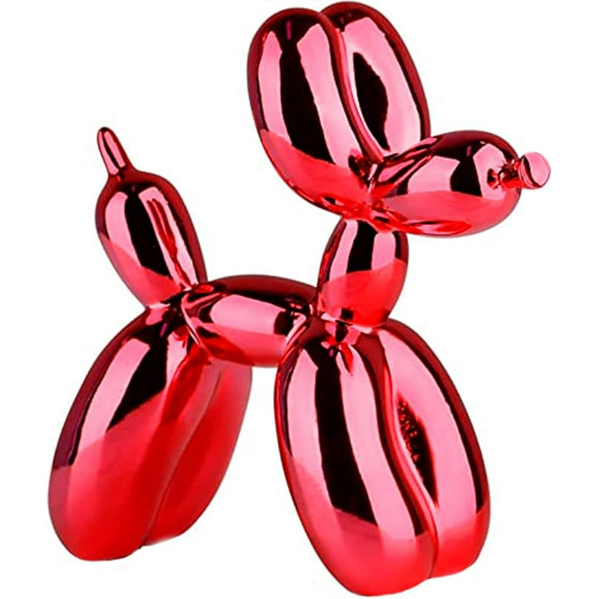 Veat00l - Figura Decorativa De Perro Globo Decoración Del Hogar, 10*10*4cm Estatua De Perro Con Globo Galvanizado Brillante, Figura De Animal De Globopequeño, Escultura Artística, Decoración Moderna