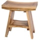 thumbnail image 1 of Banco de ducha EcoDecors Serenity, madera de teca impermeable, 300 libras, 1 of 9