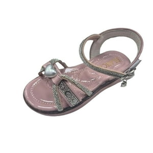 Vinnys Outlet - Sandalia Perlita Niña Brillante Rosado